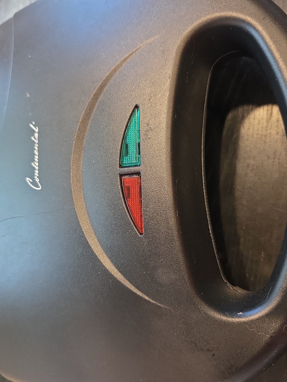 Continental Black Sandwich Maker with Red & Green Indicator Lights